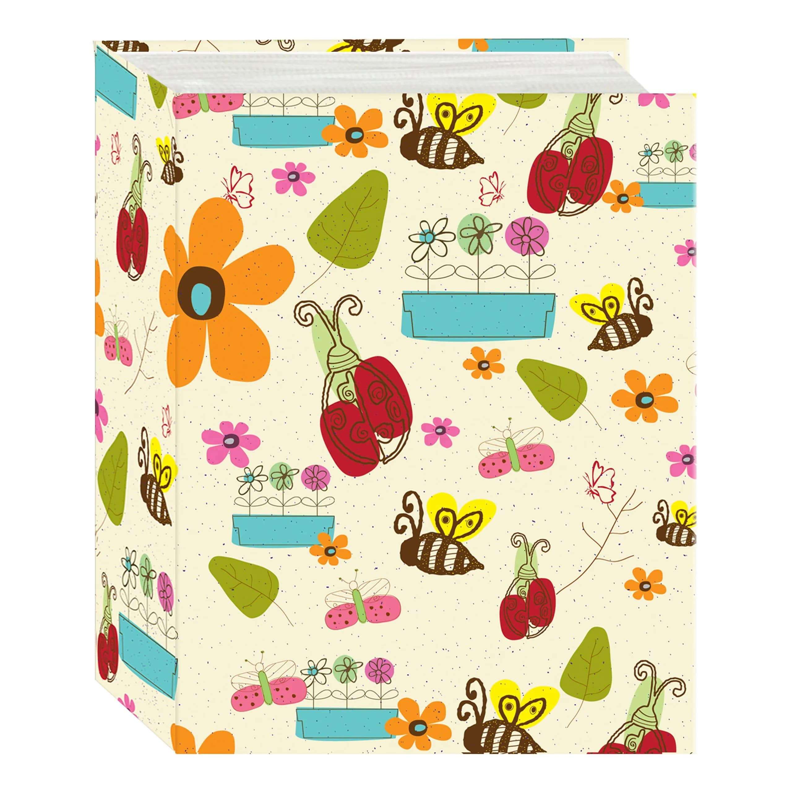 Pioneer Photo Albums - A4-100/D Doodles Photo Album 100 Pockets 4"x6" | Designer Cover & Book Style Binding - main product image