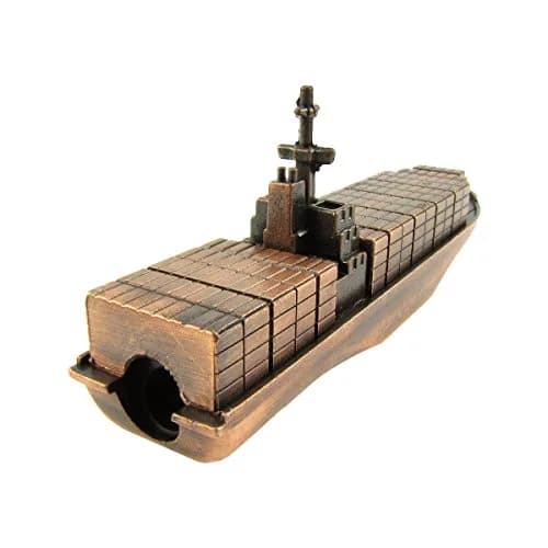 IIV Treasure Gurus Container Cargo Ship Model Die Cast Pencil Sharpener | Metal Novelty Office Accessory thumbnail 5