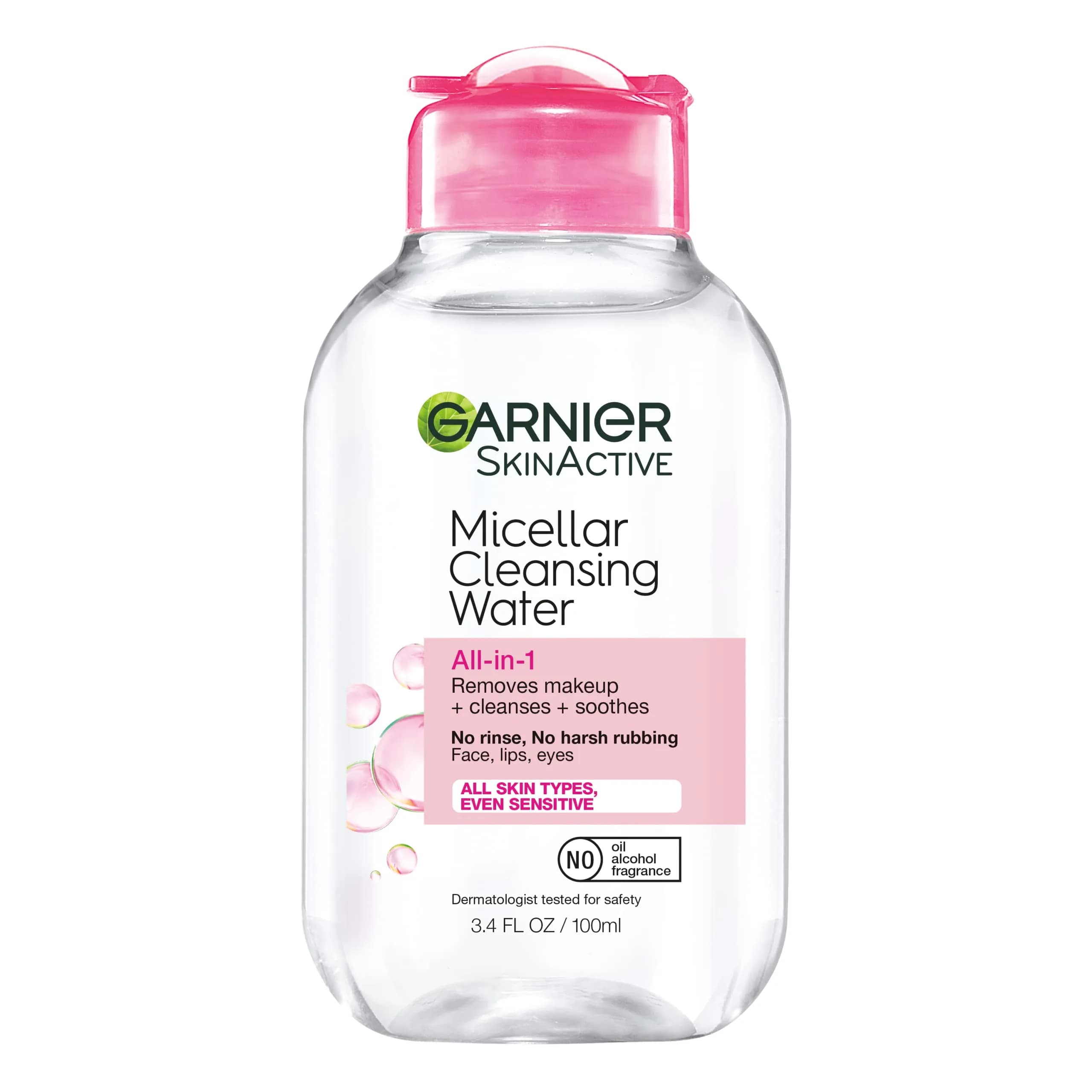 Garnier Micellar Cleansing Water All-in-1 Makeup Remover 100mL (3.4 Fl Oz) | Gentle Cleansing for All Skin Types