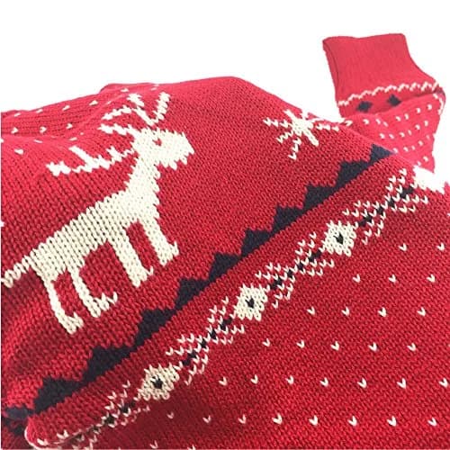 MULLSAN Children's Christmas Fireplace Sweater for Kids 5T Red | Festive Holiday Pullover thumbnail 4