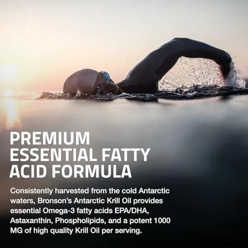 Bronson Antarctic Krill Oil 1000 mg with Omega-3s, 120 Softgels | Pure Antarctic Krill Oil for Heart & Eye Health thumbnail 4