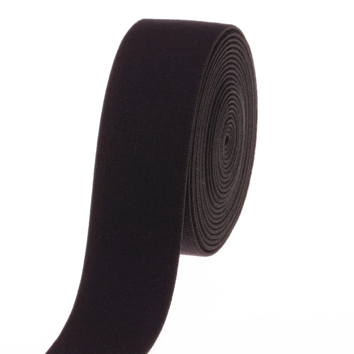 COTOWIN 1.5-inch Black Plush Elastic | Soft Comfortable Sewing Elastic for Waistbands — 1.25"
