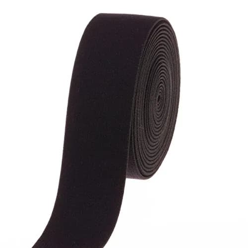 COTOWIN 1 1/4 inch Black Plush Elastic | Soft Comfortable Sewing Elastic for Waistbands thumbnail 1