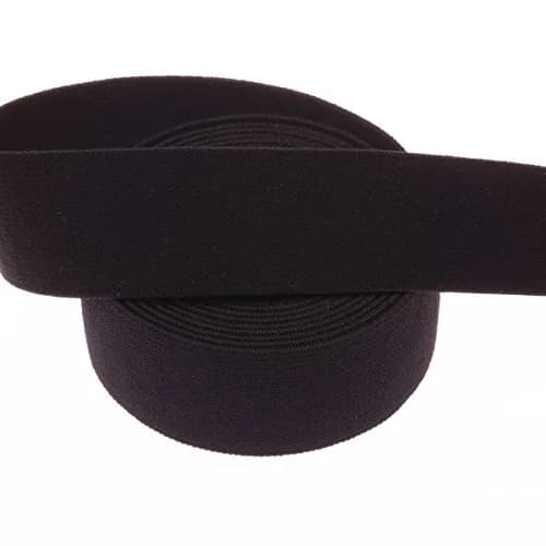 COTOWIN 1 1/4 inch Black Plush Elastic | Soft Comfortable Sewing Elastic for Waistbands thumbnail 2
