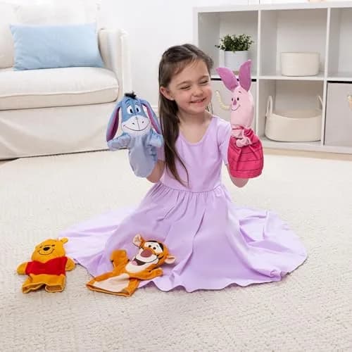 Melissa & Doug Disney Winnie The Pooh Hand Puppets | 4 Plush Characters for Kids & Adults thumbnail 2