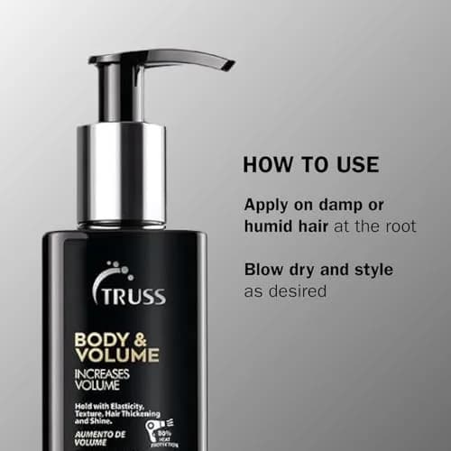 TRUSS Body and Volume Hair Treatment, Cream, 8.45 oz | Weightless Volumizing Formula for Straight Hair thumbnail 4