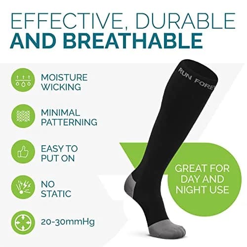 Run Forever Compression Socks for Men & Women | 20-30mmHg Support for Active Lifestyle thumbnail 5