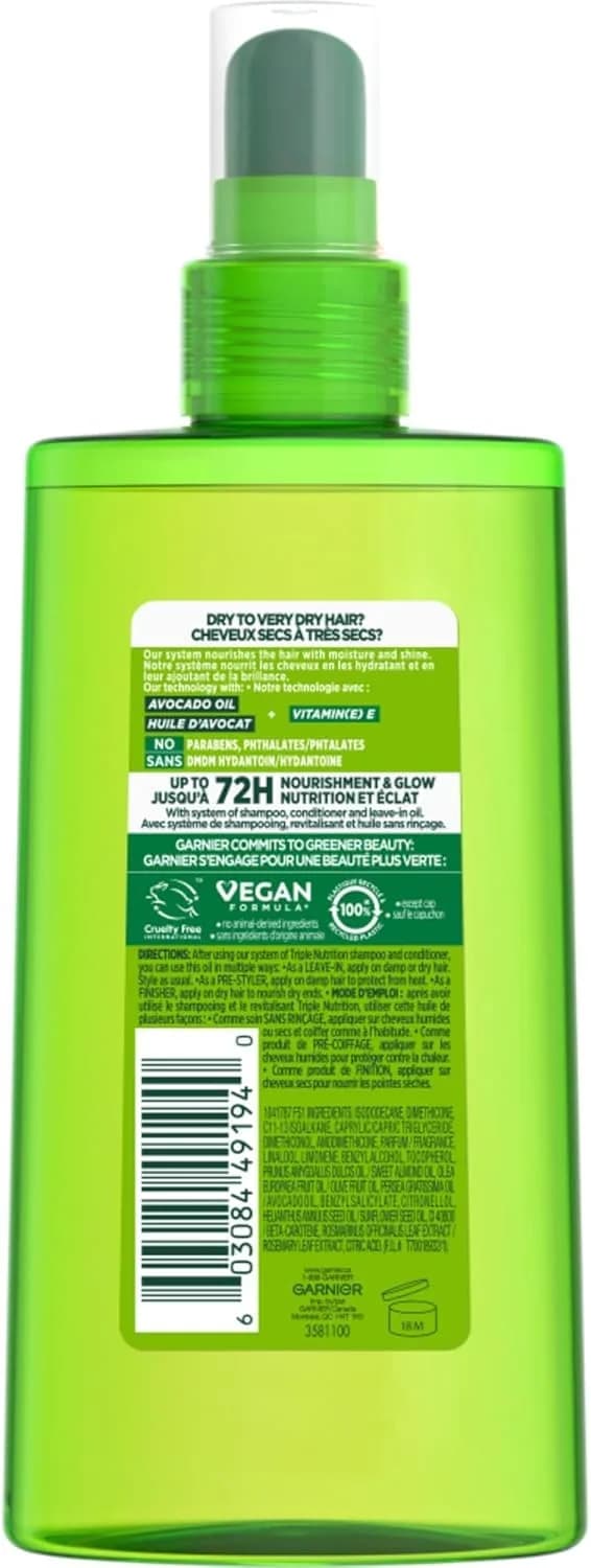 Garnier Fructis Triple Nutrition Marvelous Oil Hair Elixir 160ml (5.0 Fl Oz) | Intense Nourishment for Dry Hair thumbnail 2