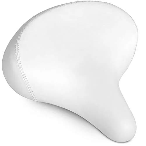 Bikeroo Wide Cruiser Saddle - White | 25.9cm x 25.9cm (10.2" x 10.2") thumbnail 1