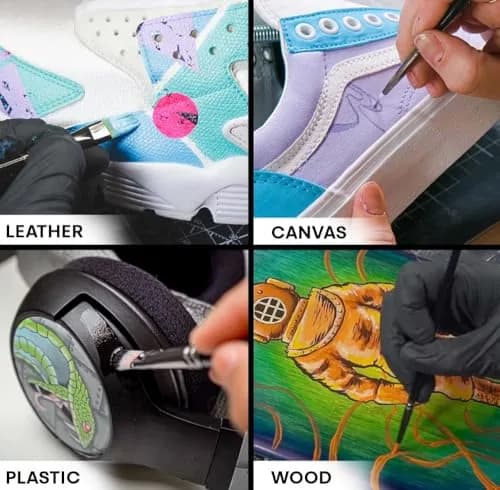 Angelus Acrylic Leather Paint Best Sellers Kit 12 Colors (1 oz Each) | Flexible Paint for Shoes, Sneakers, Furniture thumbnail 2