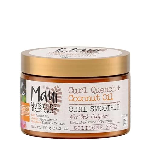 Maui Moisture Curl Quench + Coconut Oil Hydrating Curl Cream Smoothie 355ml (12 fl oz) | Tames Frizz for Curly Hair thumbnail 1