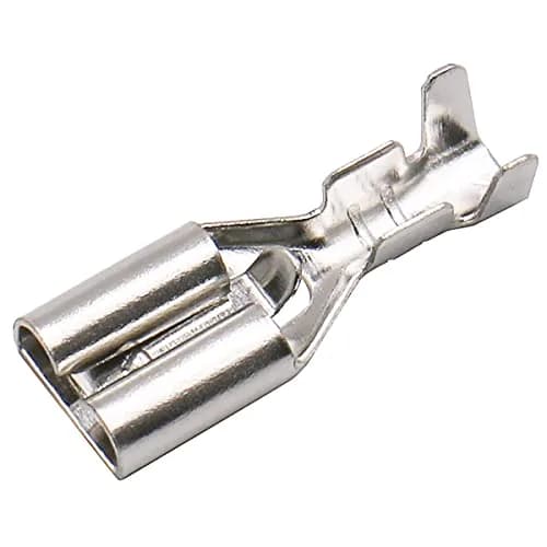 Baomain 100-Pack 6.3mm Female Spade Connectors Non-Insulated Terminals | Reliable Automotive & DIY Wiring thumbnail 7