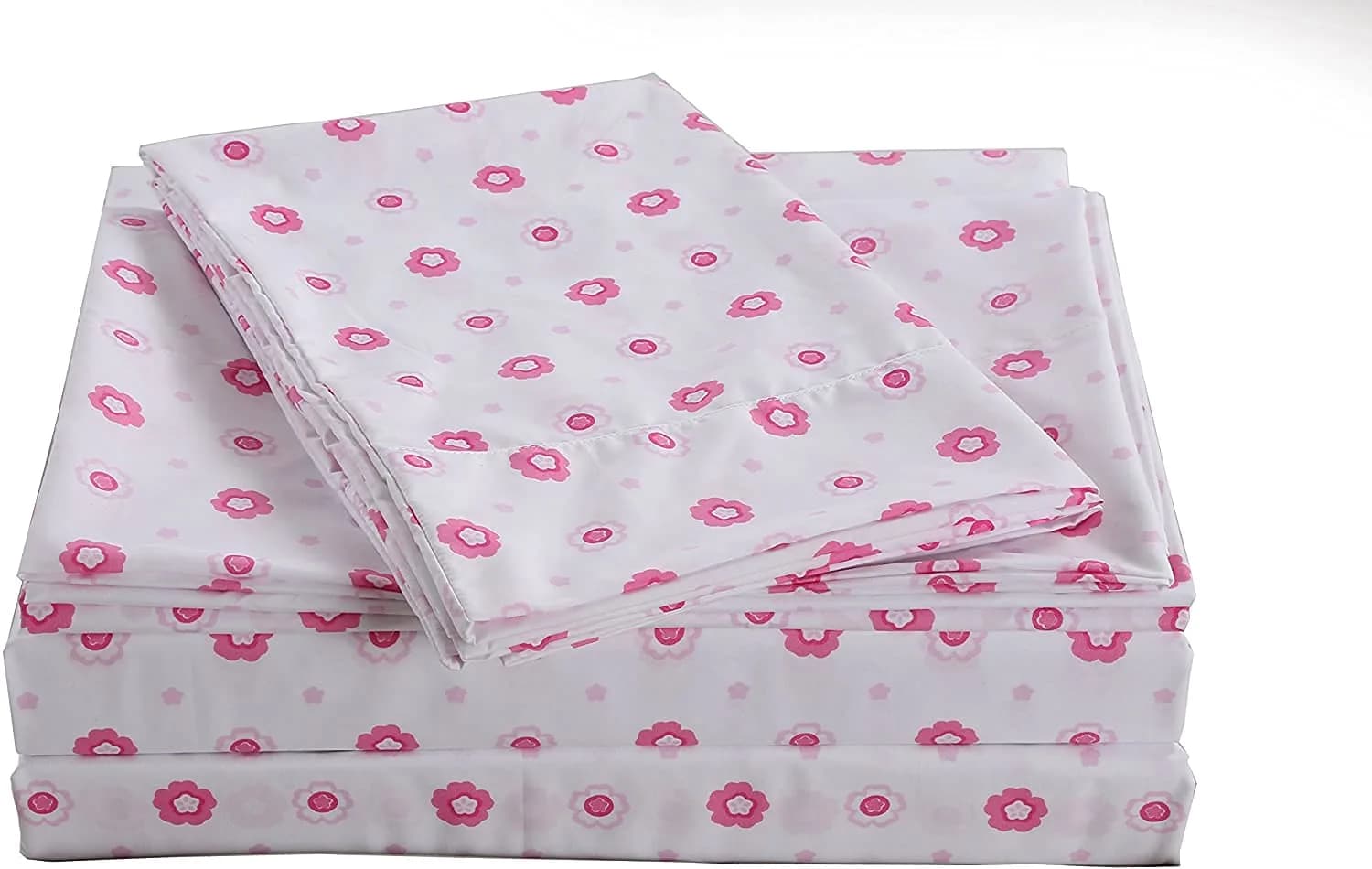 Cozy Line Home Fashions Pink Greta Pastel Floral Sheets Set, Brushed Microfiber - Wrinkle, Fade, Stain Resistant, Queen (110 GSM) - main product image