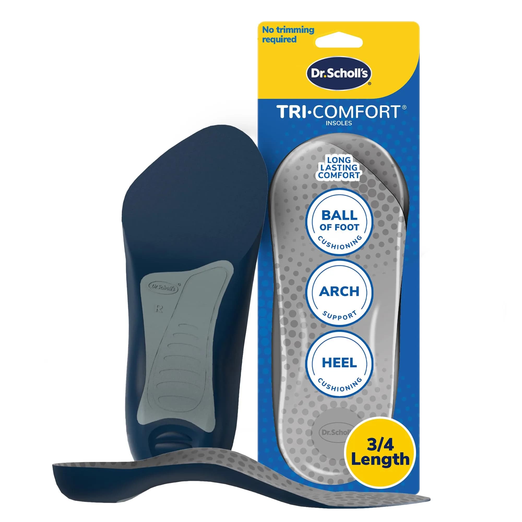 Dr. Scholl's Tri-Comfort Insoles for Men, Size 8-14 (1 Pair) | Arch Support
