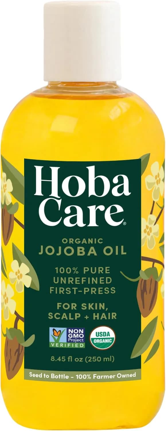 HobaCare Organic Jojoba Oil 16 oz | Moisturizing & Hair Care for All Skin Types — Organic Jojoba 8.45 fl oz
