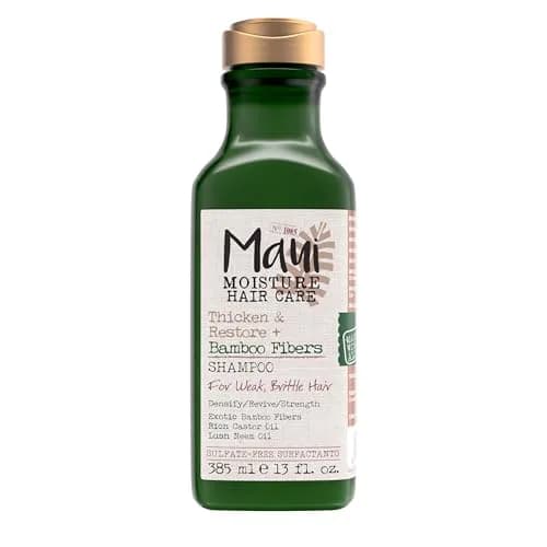 Maui Moisture Thicken & Restore Bamboo Fibers Shampoo 13 fl oz (384 ml) | Vegan Strengthening Formula for Curly Hair thumbnail 1