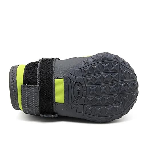 TRUE LOVE Dog Shoes Waterproof Anti-Slip Rain Boots Neon Yellow | Reflective Soft-Shell with Mud Guard (7#) thumbnail 3