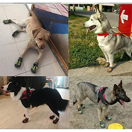 TRUE LOVE Non-Slip Reflective Dog Boots Paw Protect Shoes Red 5# (156 g / 5.5 oz) | Protects Paws from Hot Pavement and Cold Weather thumbnail 5