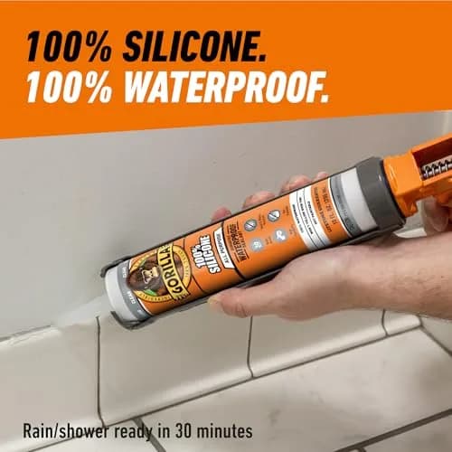 Gorilla 100% Silicone Waterproof Caulk Clear 10 oz (295ml) | ASTM C-920 Class 35 Sealant thumbnail 5