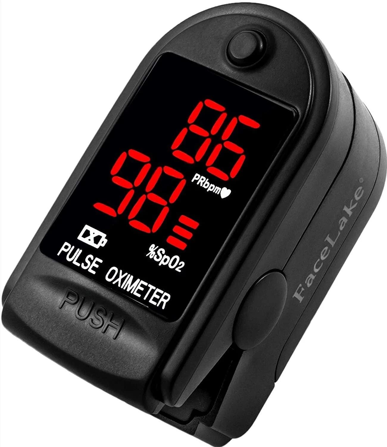 FaceLake FL400 Pulse Oximeter with Carrying Case | Sports & Aviation Use Only, 1 Count, Black - main product image