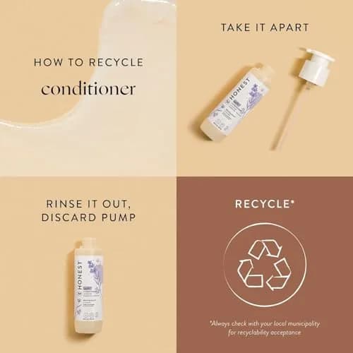 The Honest Company Conditioner, Hypoallergenic, Lavender Calm, 296ml (10 fl oz) | Gentle, Tear-Free Formula for All Hair Types thumbnail 8