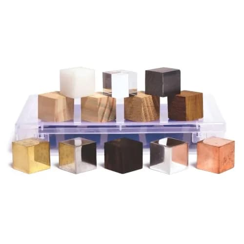 United Scientific Density Cube Set of 12 with Reference Table | Physics & Material Properties Exploration thumbnail 1