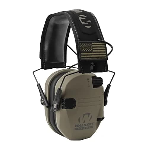 Walker's Razor Slim Electronic Earmuffs (Tan Patriot) 23 dB | Sound Amplification for Shooting thumbnail 1
