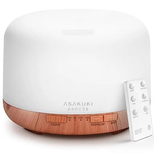 ASAKUKI 500ML Essential Oil Diffuser for Home | 150ml (5oz) Capacity, 10W, 18-Hour Runtime thumbnail 1