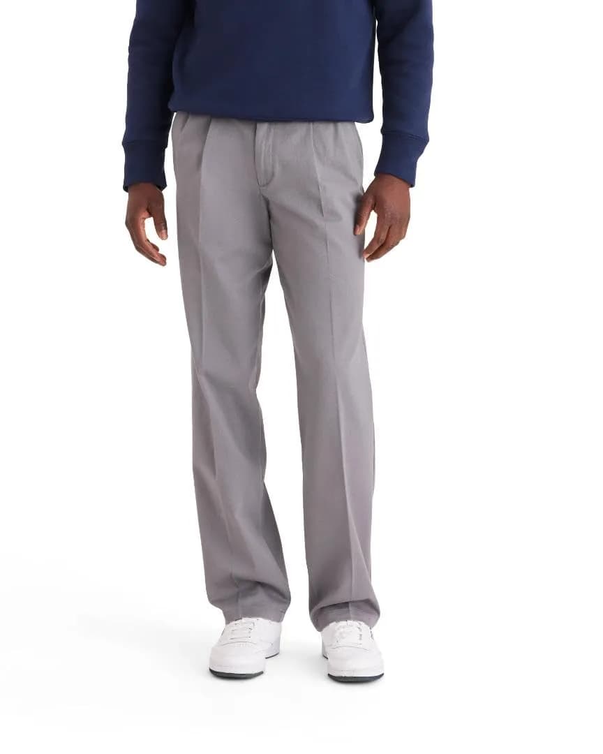 Dockers Classic Fit Khaki Pants 36W x 30L | Stretch, Wrinkle-Free, All-Day Comfort — Burma Grey 36W x 29L