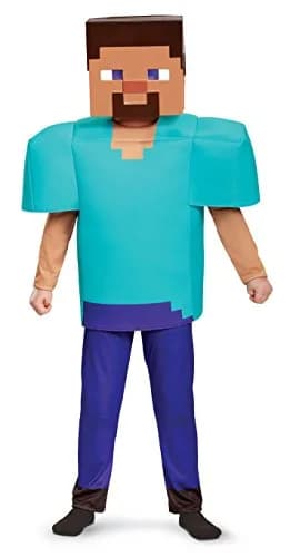 Disguise Minecraft Steve Deluxe Costume for Kids (Size 4-6) | Officially Licensed Halloween Dress Up thumbnail 1