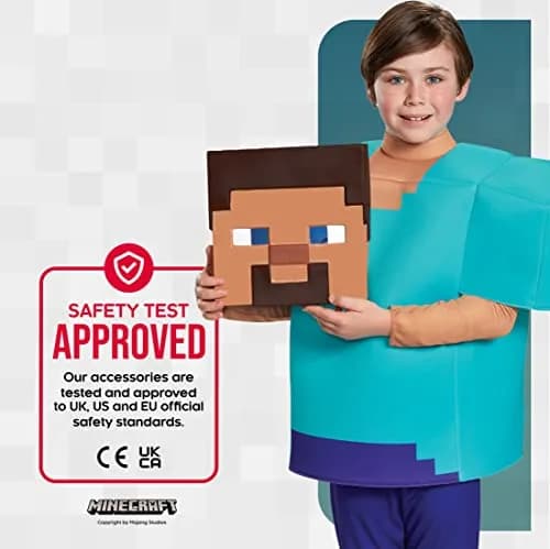 Disguise Minecraft Steve Deluxe Costume for Kids (Size 4-6) | Officially Licensed Halloween Dress Up thumbnail 5