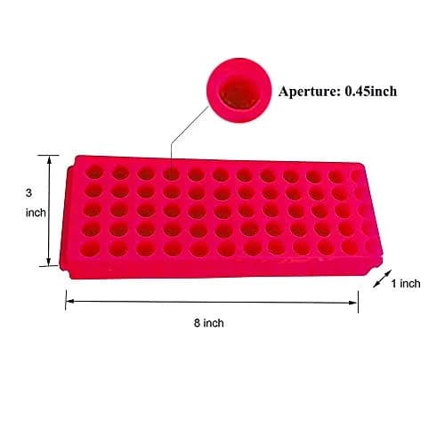 P-ABC Double Panel Microcentrifuge Tube Rack, 60-Well (5-Pack, Green/Red/Blue) | Autoclavable Polypropylene Lab Organizer thumbnail 2
