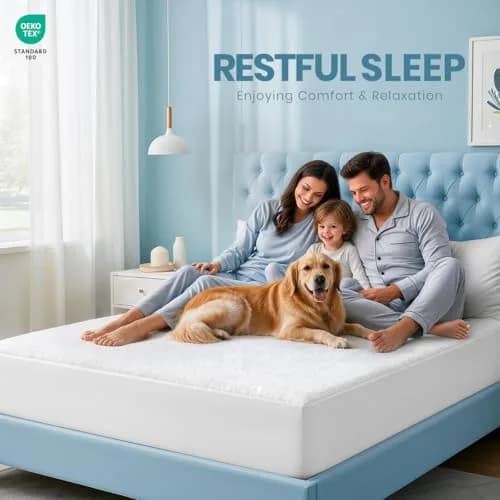 Utopia Bedding Waterproof King Size Mattress Protector 78x80x17 Inches | Breathable Terry Top, Deep Pocket thumbnail 8