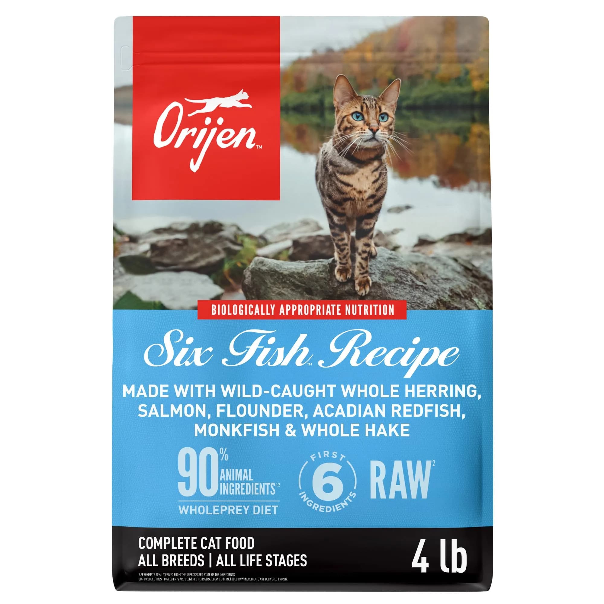 ORIJEN Original Grain-Free Dry Cat Food 5.51 kg (12 lb) | High Protein Biologically Appropriate Formula — Blue