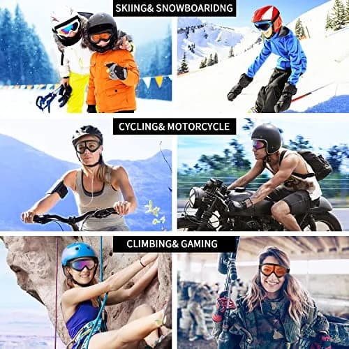 COOLOO Ski Goggles 2 Pack UV400 Impact-Resistant Snowboard Goggles for Men Women Kids thumbnail 7