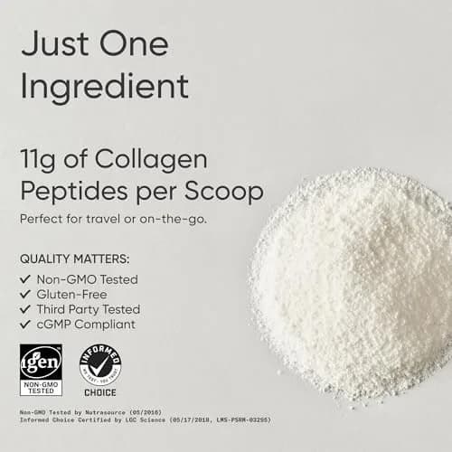 Sports Research Collagen Peptides Protein Powder, 20 Packets | Unflavored Collagen for Skin & Joints thumbnail 2