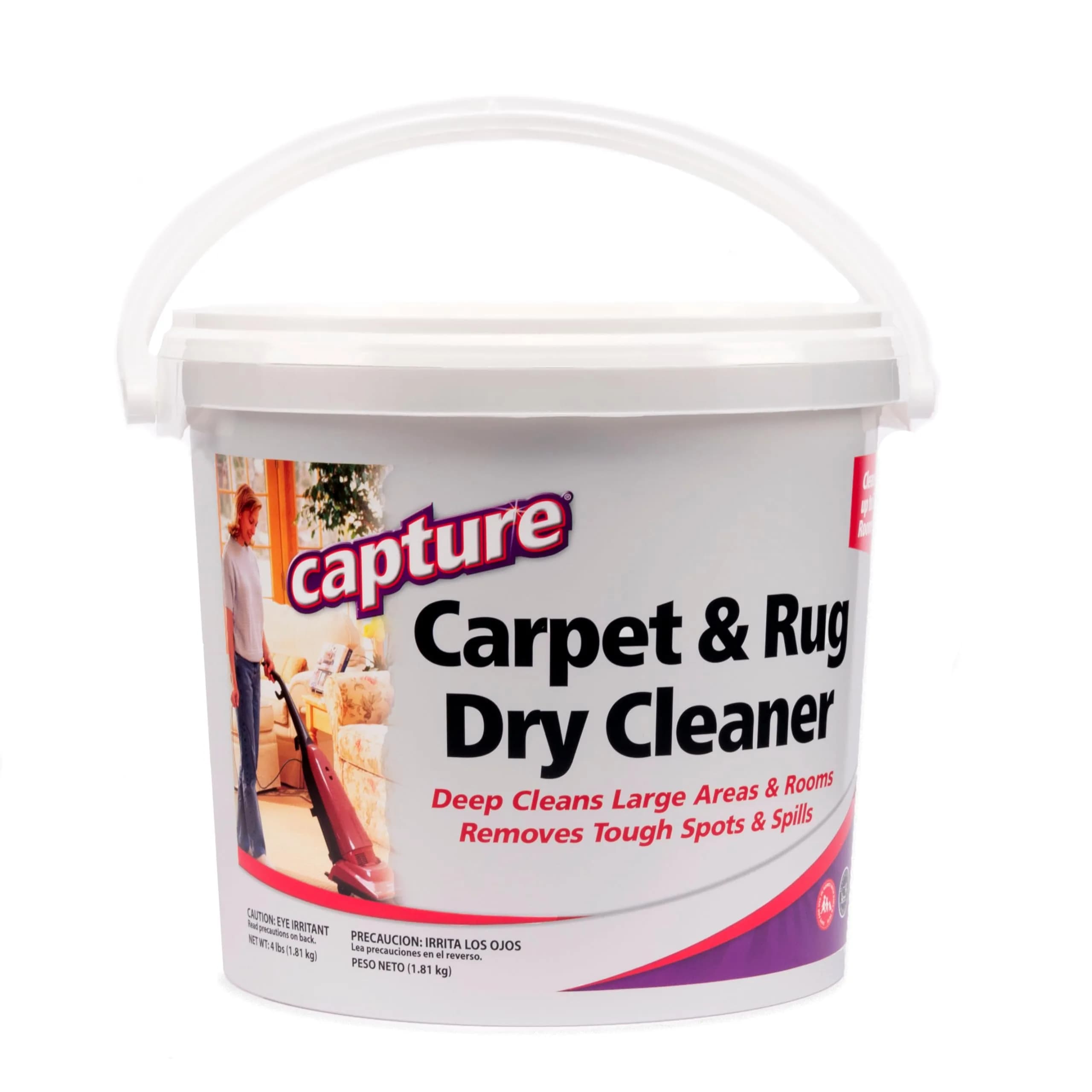 Capture Carpet & Rug Dry Cleaner Powder 1.81 kg (4 lb) | Absorbs Dirt, Stains & Odors — 4 Pound