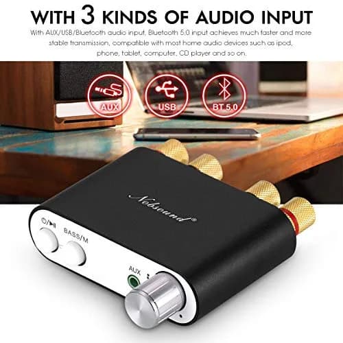 Nobsound NS-10G Bluetooth 5.0 2 Channel Power Amplifier 50Wx2 | HiFi Stereo Mini Amp Wireless Receiver thumbnail 4