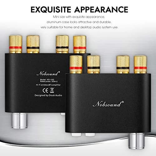 Nobsound NS-10G Bluetooth 5.0 2 Channel Power Amplifier 50Wx2 | HiFi Stereo Mini Amp Wireless Receiver thumbnail 6