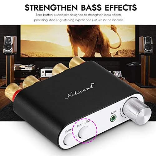 Nobsound NS-10G Bluetooth 5.0 2 Channel Power Amplifier 50Wx2 | HiFi Stereo Mini Amp Wireless Receiver thumbnail 3