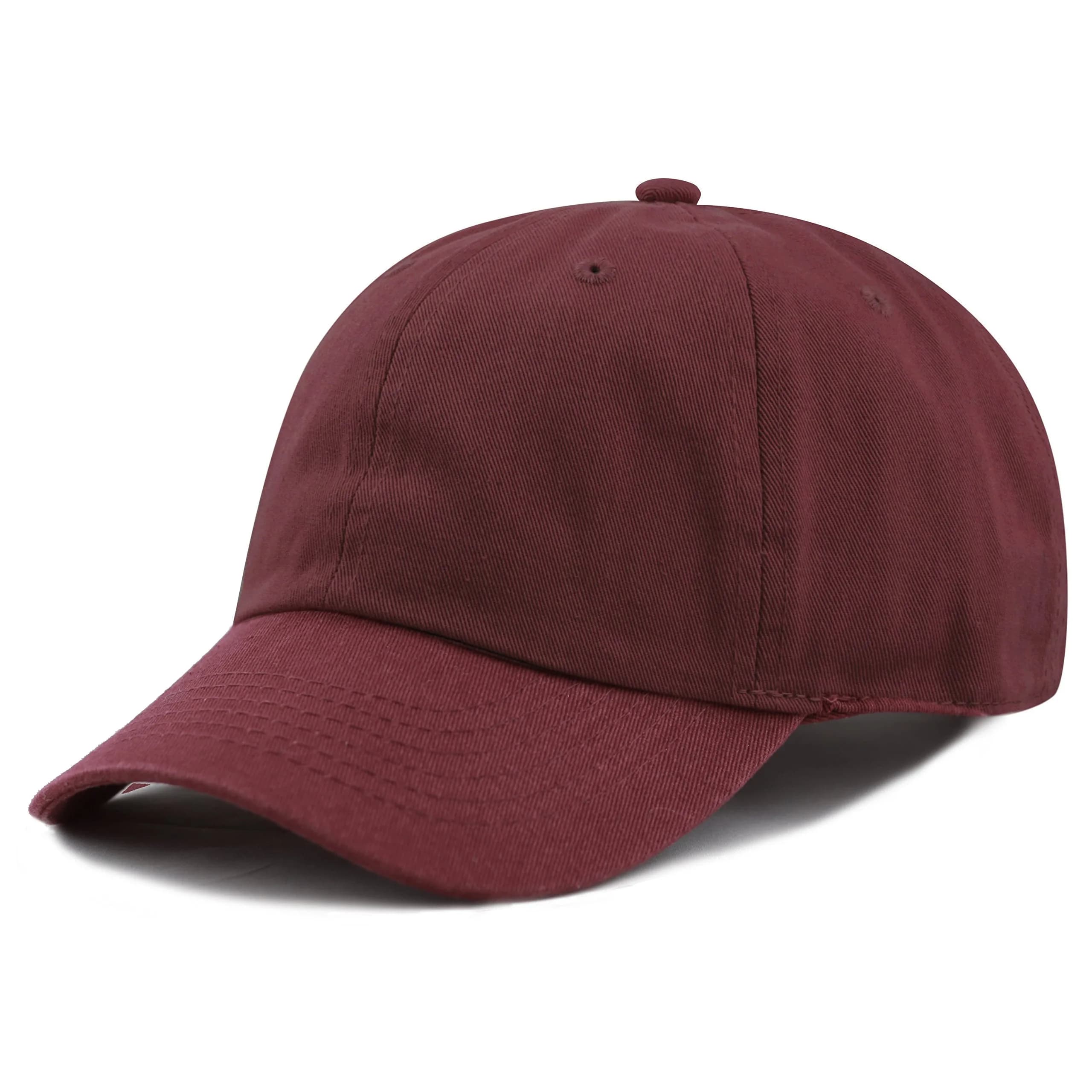 The Hat Depot Kids Washed Low Profile Cotton Baseball Cap | Orange, 2-5 Years — Burgundy / 2-5T