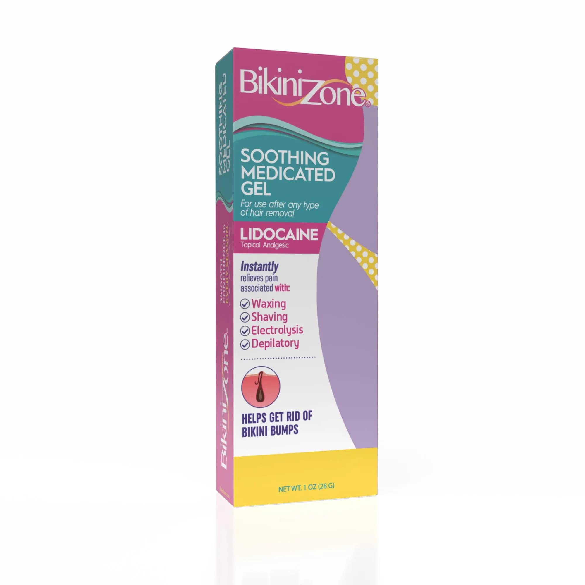 Bikini Zone Medicated After Shave Gel with Lidocaine 1 Oz | Soothes Razor Burn & Bumps - main product image