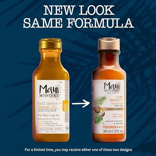 Maui Moisture Curl Quench + Coconut Oil Conditioner 385g (13 fl oz) | Vegan, Silicone & Paraben-Free for Tight Curly Hair thumbnail 2