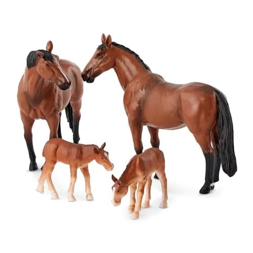 Terra by Battat Quarter Horse Family Toy Set | 4 Realistic Miniature Figures for Kids 3+ thumbnail 4