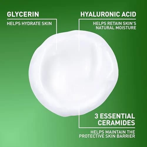 CeraVe Hydrating Cleanser with Hyaluronic Acid & Ceramides, Face Wash for Dry Skin, 473ml (16 Fl Oz) thumbnail 3