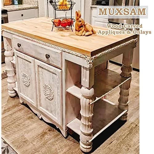 MUXSAM Wooden Appliques 15x15cm | Elegant European Style Decor for Home thumbnail 4