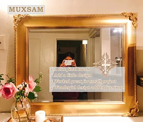 MUXSAM Wooden Appliques 15x15cm | Elegant European Style Decor for Home thumbnail 6