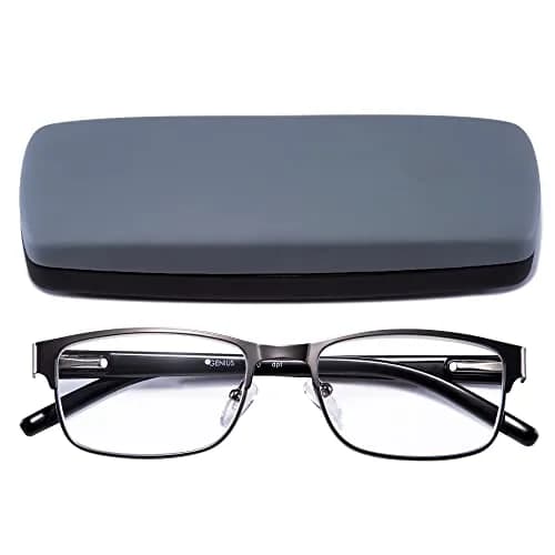 EYEGUARD Metal Deluxe Rectangular Reading Glasses 2.25 Diopters | Stainless Steel Frame thumbnail 7