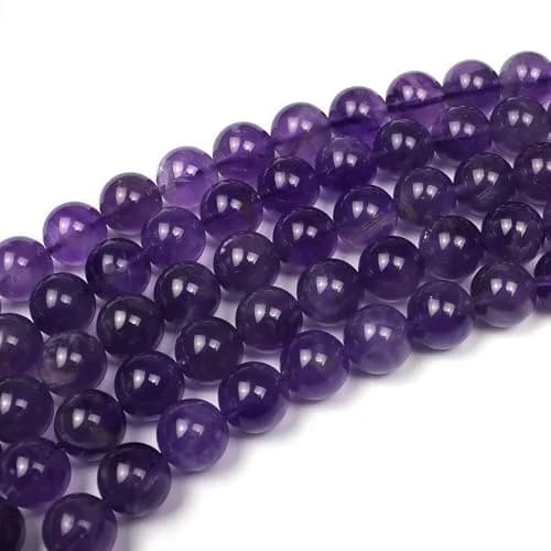 MJDCB 5A Natural South Africa Amethyst Gemstone Beads 10mm | Vibrant Jewelry Beads for DIY Crafts thumbnail 6