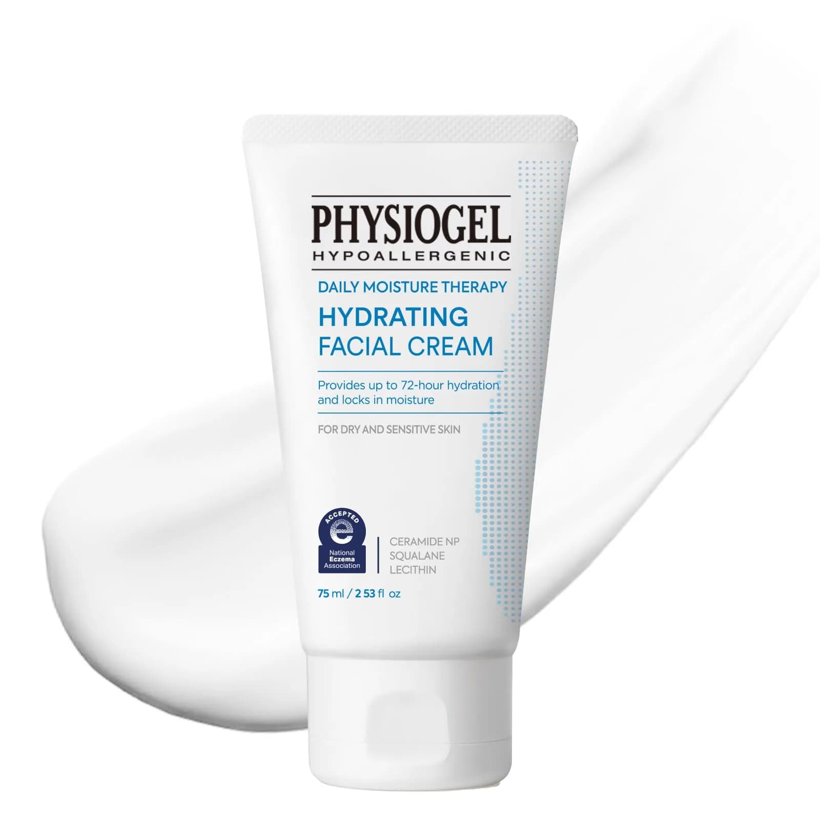 PHYSIOGEL Daily Moisture Therapy Hydrating Facial Cream 150ml (5.1 Fl Oz) | Clinically Proven 72-Hour Hydration — 75ml